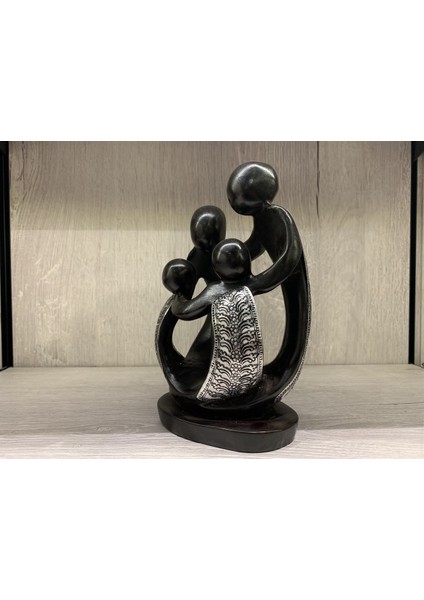 Reçine Soyut Aile Figürü - Işlemeli (23 Cm) fiyatları