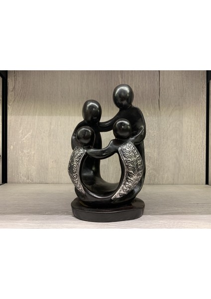 Reçine Soyut Aile Figürü - Işlemeli (23 Cm) modelleri