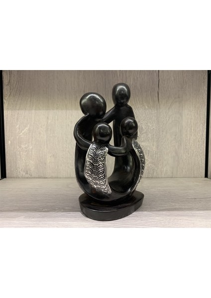 Reçine Soyut Aile Figürü - Işlemeli (23 Cm) fırsatları