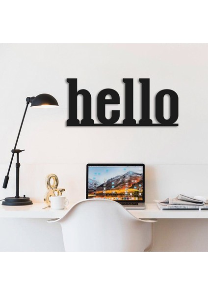Hello Metal Duvar Yazısı