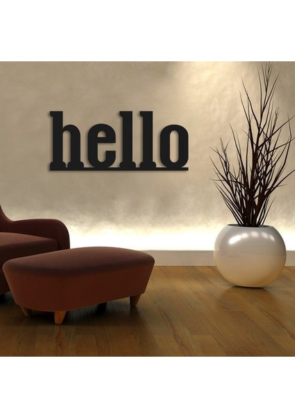 Hello Metal Duvar Yazısı