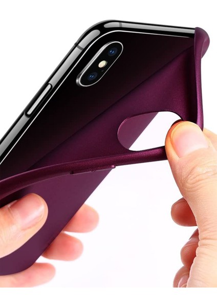 iPhone 11 Kılıf Premier Renkli Esnek Silikon Mürdüm