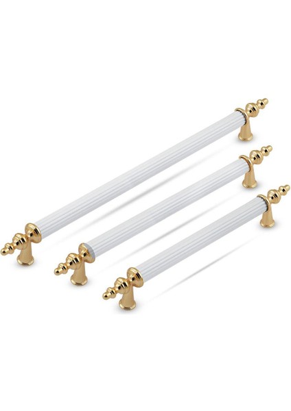 Gold - Beyaz Retro Dolap Çekmece Kulpları