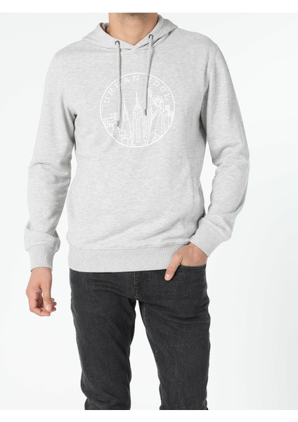 Regular Fit Gri Melanj Erkek Sweatshirt Cl1052465