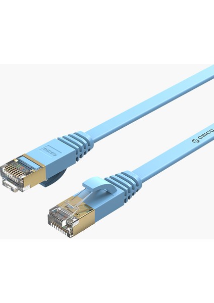 Orıco Cat7 Flat Ethernet Kablosu, Mavi, 3m, PUG-C7B
