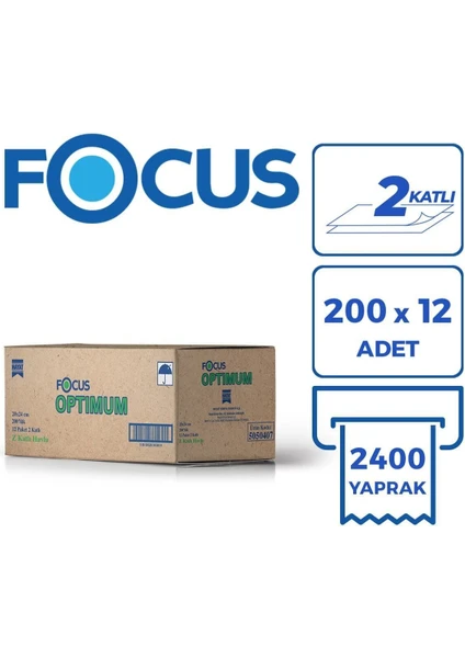 Optimum Z Katlı Havlu 200\'LÜ 36 Paket 20 x 24 Cm.