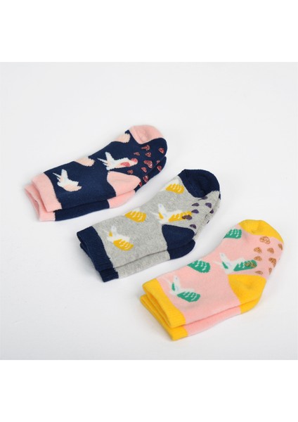 Kaydırmaz Tabanlı Bebe Havlu Patik Çorap 3'lü