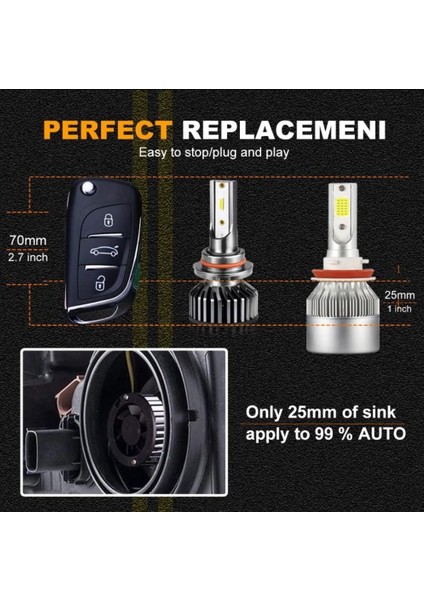 H27 Cree (Csp) LED Xenon Takımı **yeni Nesil** (Canbus)