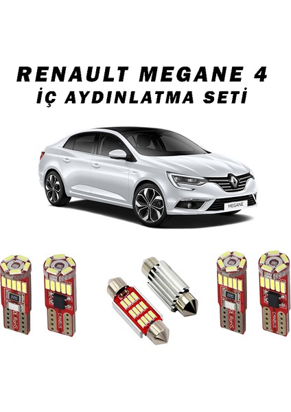 Renault Megane 4 Iç Aydınlatma Beyaz Ampul Seti (Canbus)