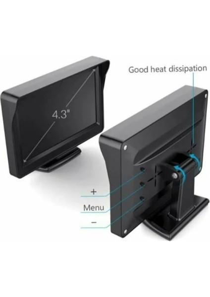 ✅geri Görüş Monitörü 4.3" Ekran + Kamera