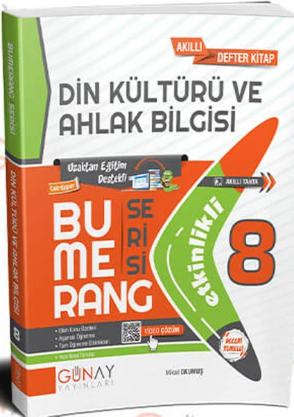 Günay Yayınları Gün&Ay Yayınları Bumerang 8. Sınıf Din Kültürü ve Ahlak Bilgisi