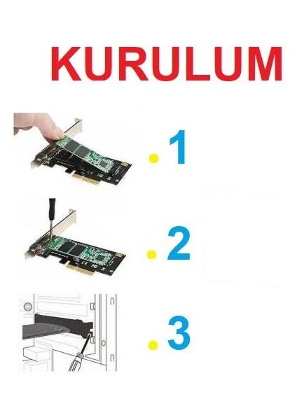 Pcı-E Pcı Express 3.0 Kartı X4 To Nvme M.2 SSD ve Ngff SSD M Key Pcıe 4446