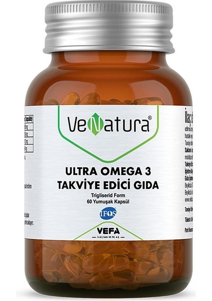 Ultra Omega 3 Takviye Edici Gıda 60 Kapsül