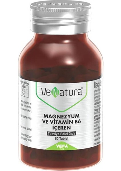 Magnezyum ve Vitamin B6 60 Tablet
