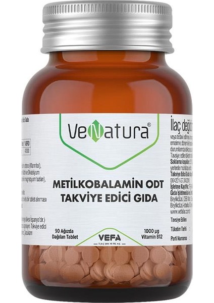 Metilkobalamin Odt Takviye Edici Gıda 90 Tablet
