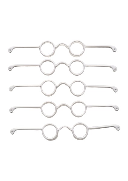 Amigurumi Plastik Gözlük Seti 5'li Beyaz