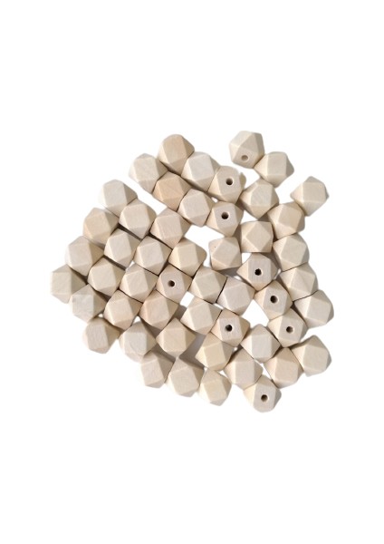 Sekizgen Boncuk (14MM) 25 Adet