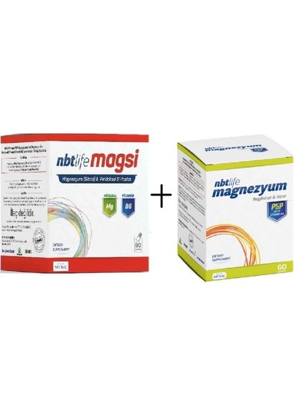 Nbt Ilaç Nbt Life Magnezyum P5P B6 60 Kapsül ve Magsi B6 Vıtamını 90 Kapsül