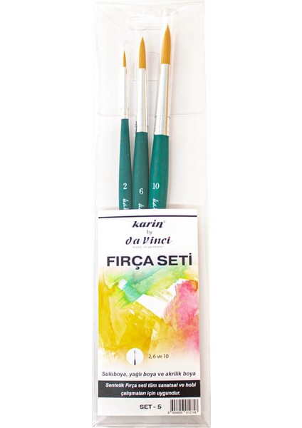 DA VİNCİ Karin By Da Vinci Çok Amaçlı Fırça Seti No: 5