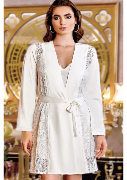 115 Çeyizlik Penye 6'lı Set-Ekru