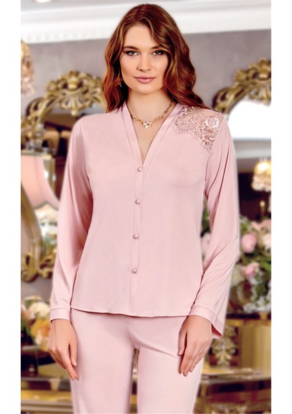 120 Çeyizlik Penye 6'lı Set-Pudra