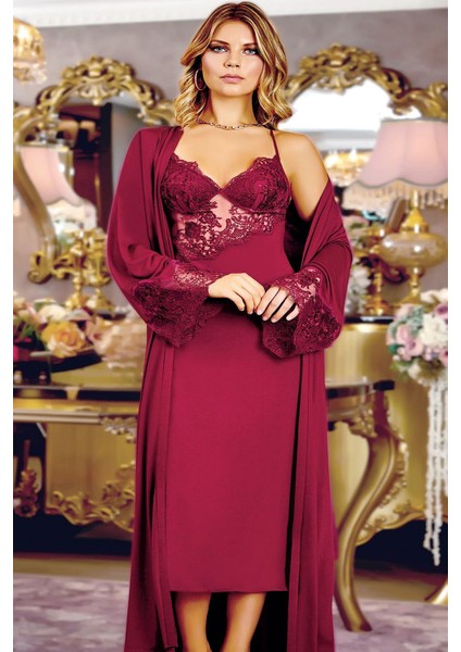 120 Çeyizlik Penye 6'lı Set-Bordo