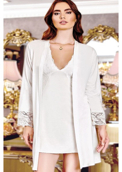 125 Çeyizlik Penye 6'lı Set-Ekru