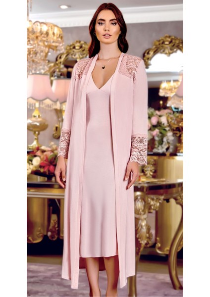 110 Çeyizlik Penye 6'lı Set-Pudra