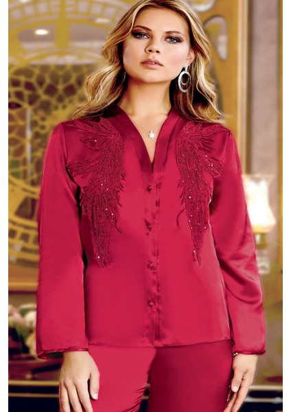 245 Çeyizlik Saten 6'lı Set-Bordo fırsatları