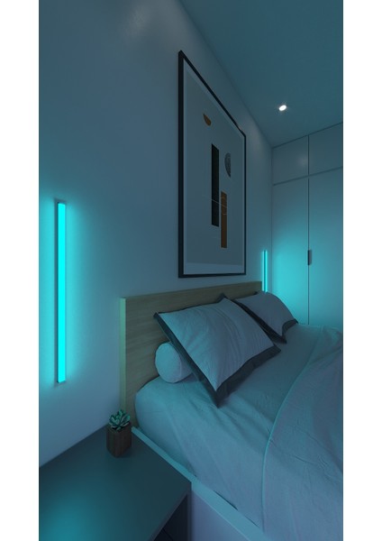 1 Adet Mini Uzaktan Kumandalı LED Abajur Gece Lambası Rgb Yuksek Işık Sistemi