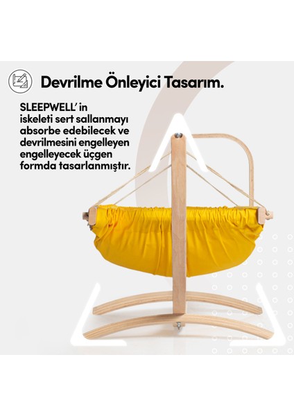 Sleepwell Doğal Ahşap Platformlu Sallanır Bebek Hamağı fırsatları