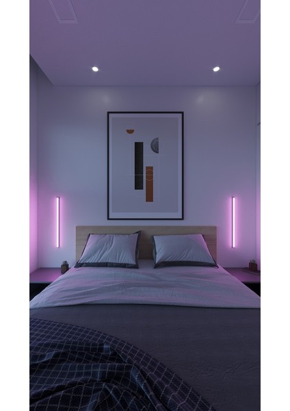 1 Adet Mini Uzaktan Kumandalı LED Abajur Gece Lambası Rgb Yuksek Işık Sistemi