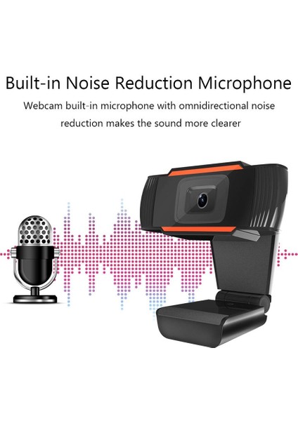 Mikrofonlu 720P Webcam Laptop ve Bilgisayar USB Kamera