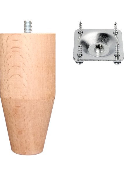 Ahşap Koltuk Ayağı / Uzunluk:10 cm / Çap :5.5 cm
