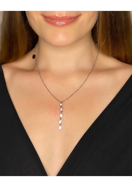 Sıra Taşlı Kolye Silver fiyatları