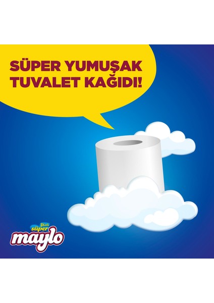 Maylo 3 Katlı Tuvalet Kağıdı 32'li 3'lü Paket