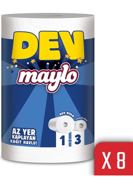 Çift Katlı Dev Kağıt Havlu 8'li Paket