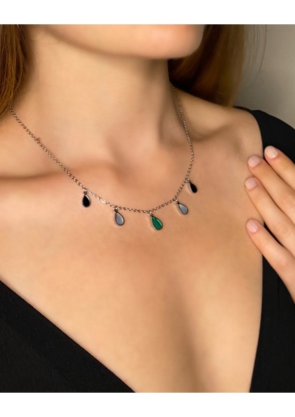 Damla Kolye Silver