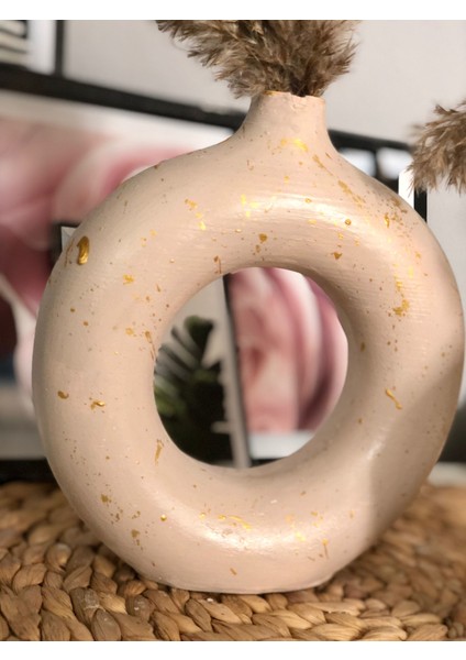 Nude & Gold Halka Vazo 2’li