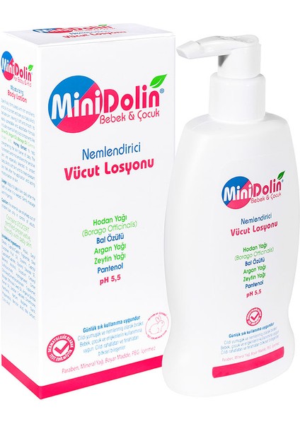 Minidolin Bebek & Çocuk Nemlendirici Vücut Losyonu 250ML