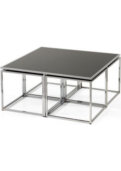 Kare Orta Sehpa Metal Krom fiyatları