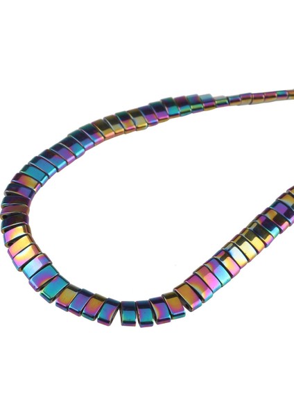 2x5 mm Çift Delikli Hematit Taşı Dizi - DZ3629