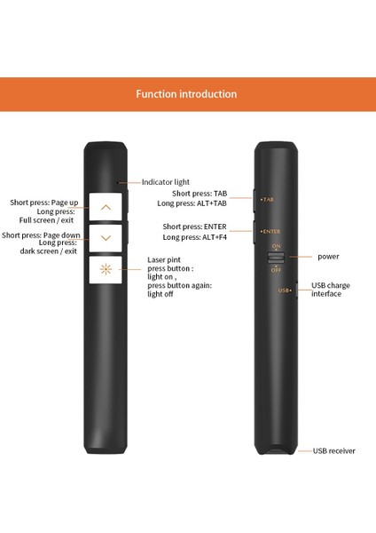 Good Shop Kablosuz Presenter Ppt Flip Pen Mevcut Uzaktan Kumanda 40M Slayt Lazer Pointer Okul Iş Toplantısı Sunumu Için (Yurt Dışından)