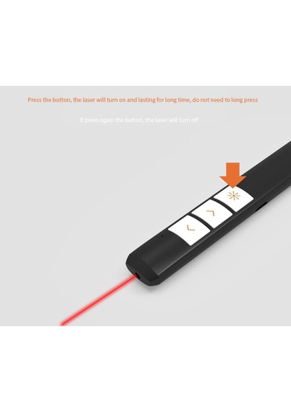 Good Shop Kablosuz Presenter Ppt Flip Pen Mevcut Uzaktan Kumanda 40M Slayt Lazer Pointer Okul Iş Toplantısı Sunumu Için (Yurt Dışından)