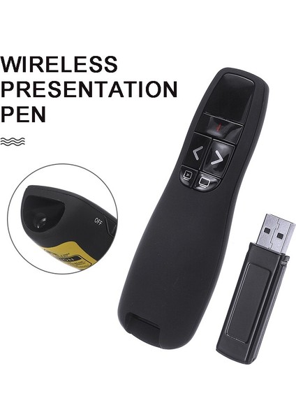 Good Shop USB Powerpoint Sunumu Ppt Flip Kırmızı Lazer Işaretçiler Taşınabilir 2.4ghz Kablosuz Sayfa Çevirme Uzaktan Kumanda (Yurt Dışından)