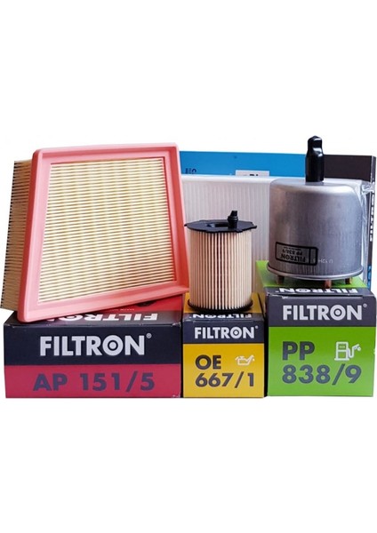 Ford Tourneo Courier 1,5 - 1,6 Tdci Filtre Bakım Seti