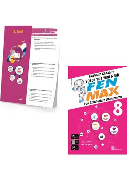 8.sınıf Yaprak Test+Ata 2022 Yeni Baskı 8.sınıf Math Max Fen Bilimleri