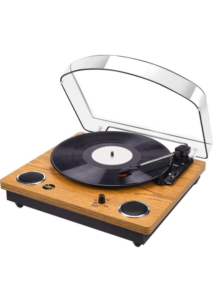 Record Master TT249 Retro Pikap - Bluetooth + Mp3 Kayıt - 33, 45, 78 Devir RM-TT249