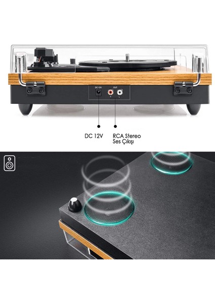 TT202J Pikap - Bluetooth Özellikli - Tüm Plaklar Ile Uyumlu