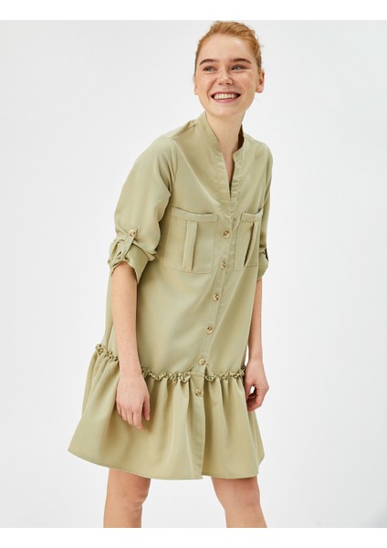 Cepli Elbise Dügmeli